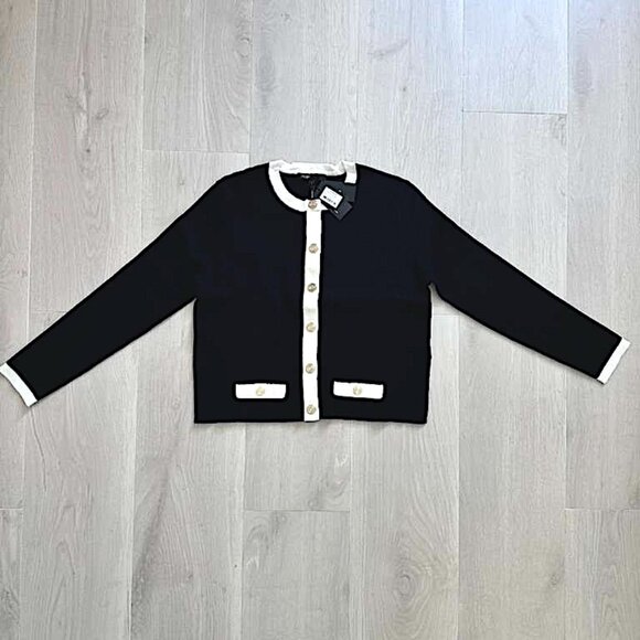 Maje Black Cardigan Brand New Women Authentic - Picture 3 of 7